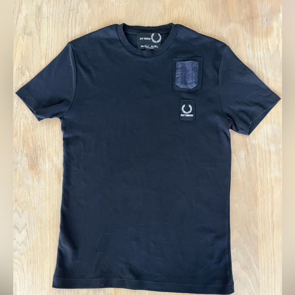 Fred Perry x Raf Simons Mens Black T-Shirt - Size 36 / Small
